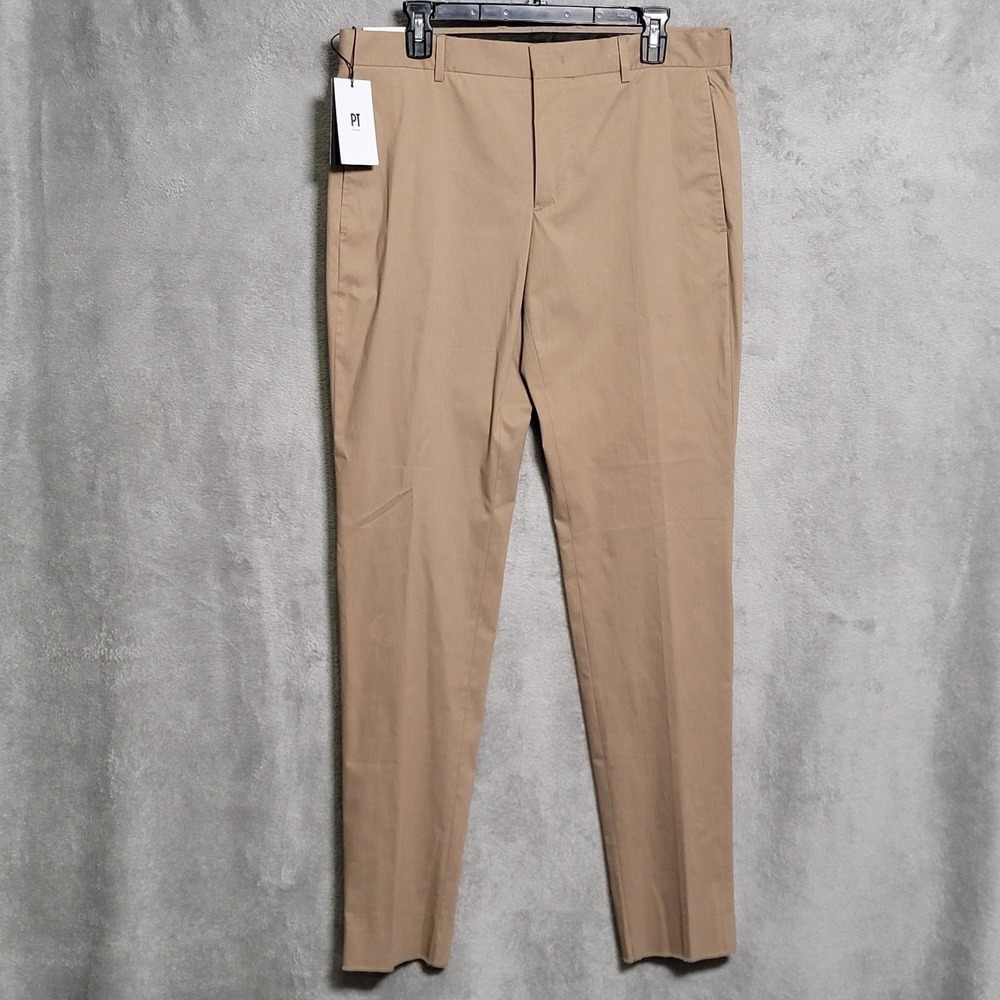 PT Torino Pants Mens 35x34 Khaki Active Epsilon Stretch Tech Chino Slim Trousers